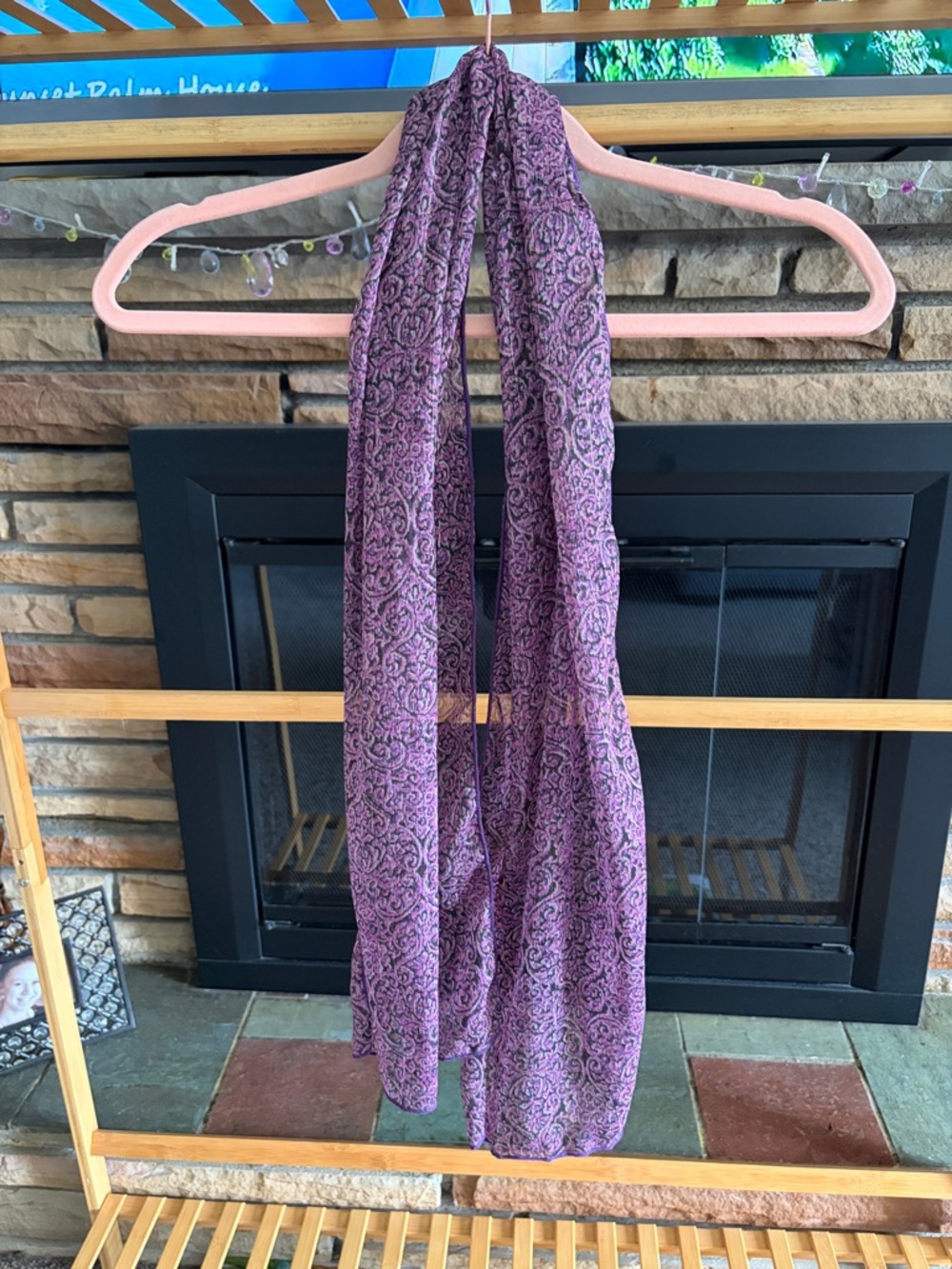 Purple Paisley Lightweight Women's Scarf